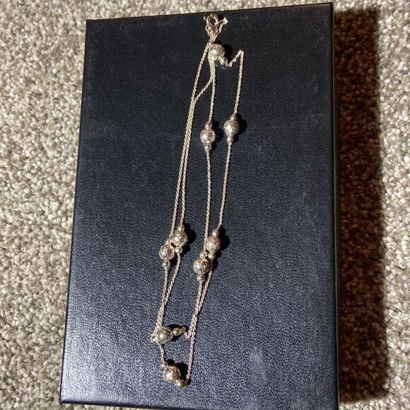 925 STERLING SILVER BEAUTIFUL BALL NECKLACE - Picture 8 of 9